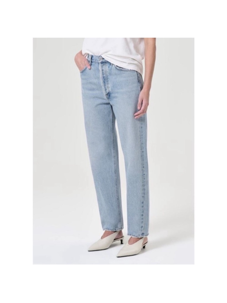 Agolde 90s Jeans Loose Fit Straight Leg Heel Drag Button Fly